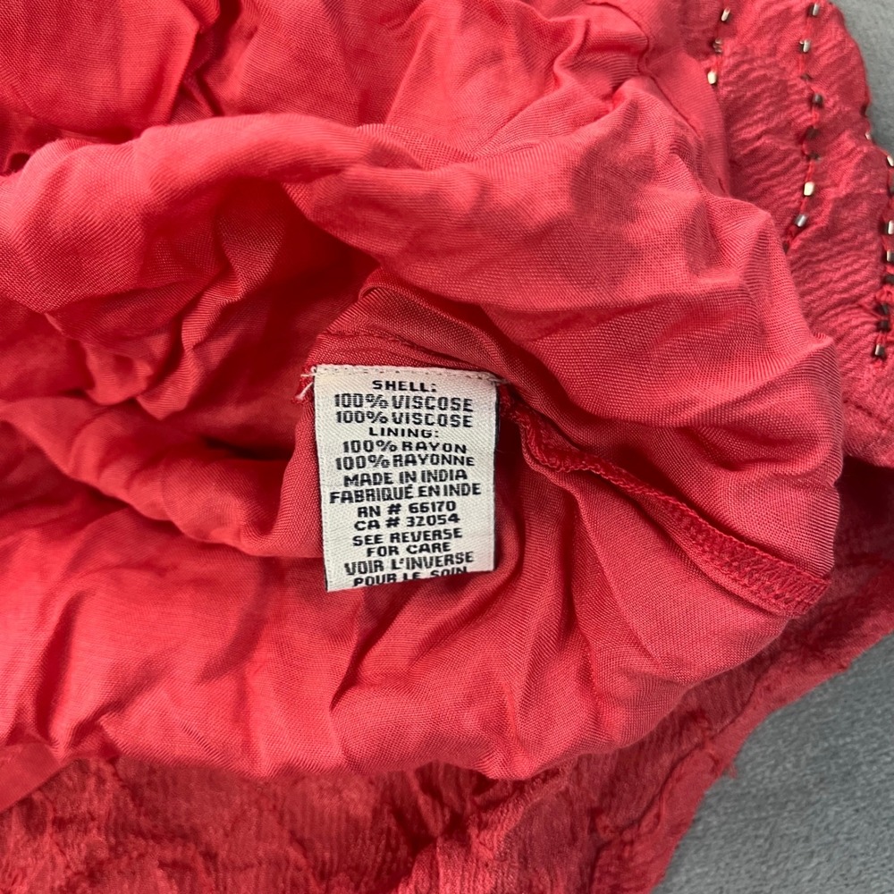 NWT Anthropologie x Ranna Gill Art Deco  V‎ Neck Strappy Cami Red XS - Picture 5 of 9